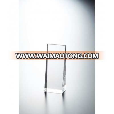 CLEAR DIFFERENT SIZE CRYSTAL GLASS TROPHY CAN BE CUSTOMIZED SANDBLAST FOR AWARD OR GIFTS